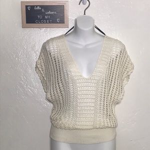 Cream woven top